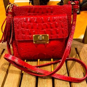 Brahmin Red Leather Crossbody Bag